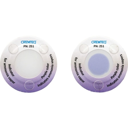 Chemteq Filter Change Indicator Sticker B for Ammonia Vapor, PK5 251